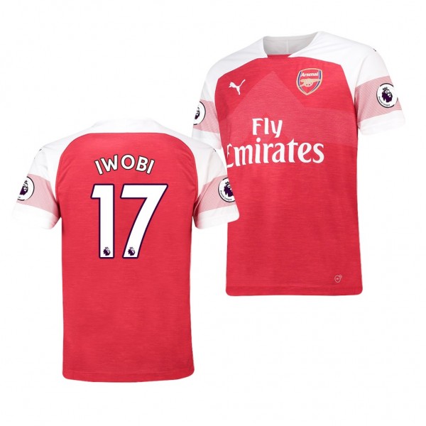 Men's Arsenal Replica Alex Iwobi Jersey Red