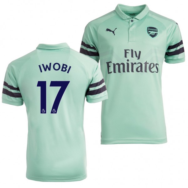 Men's Third Arsenal Alex Iwobi Turquoise Jersey