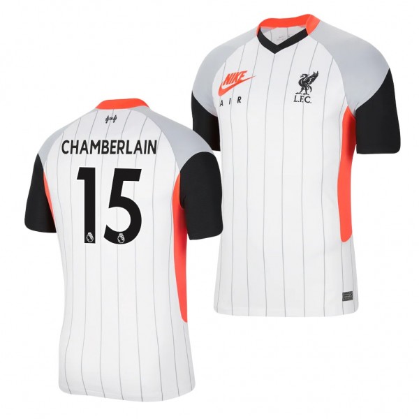 Men's Alex Oxlade-Chamberlain Liverpool Fourth Jersey White Air Max