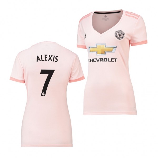 Women's Away Manchester United Alexis Sanchez Jersey Pink