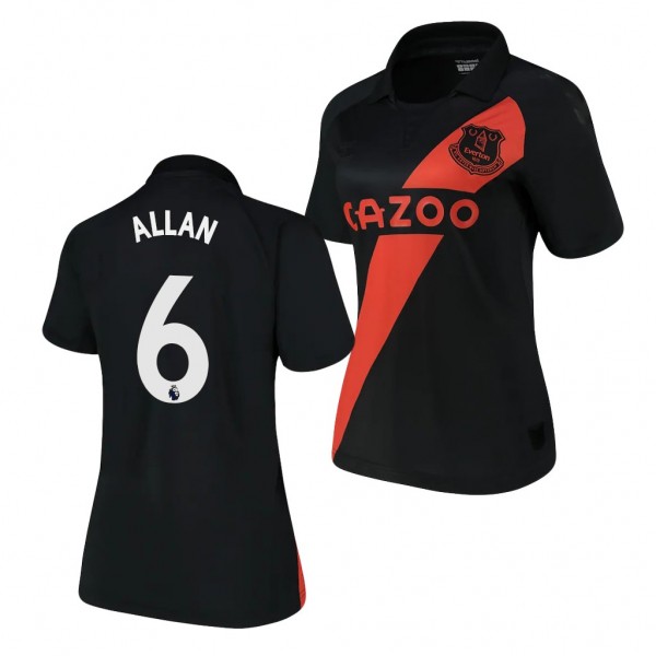Women's Allan Jersey Everton Away Black 2021-22