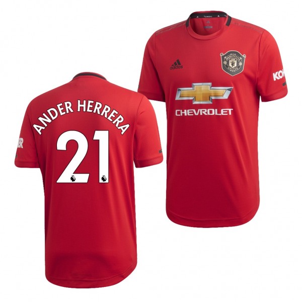 Men's Manchester United Ander Herrera 19-20 Official Red Jersey