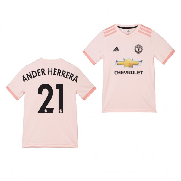 Youth Away Manchester United Ander Herrera Jersey Pink