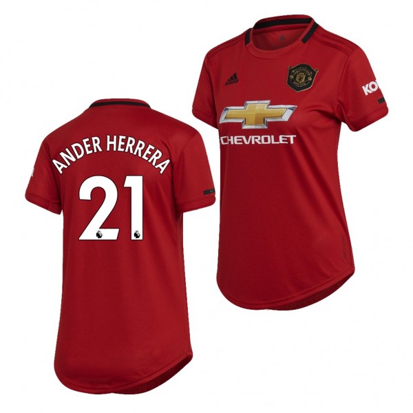 Women's Manchester United Ander Herrera Jersey 19-20 Red