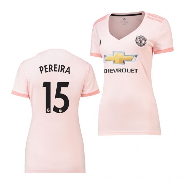 Women's Away Manchester United Andreas Pereira Jersey Pink