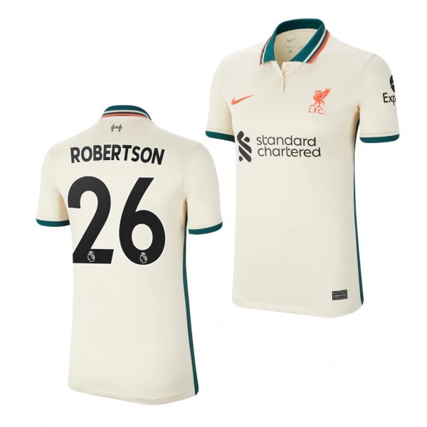 Women's Andrew Robertson Jersey Liverpool Away Tan Replica 2021-22