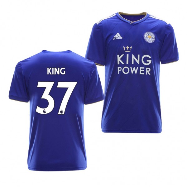 Men's Leicester City Home Andy King Jersey Royal