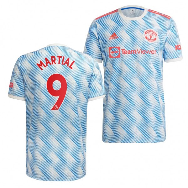 Men's Anthony Martial Manchester United 2021-22 Away Jersey White Replica