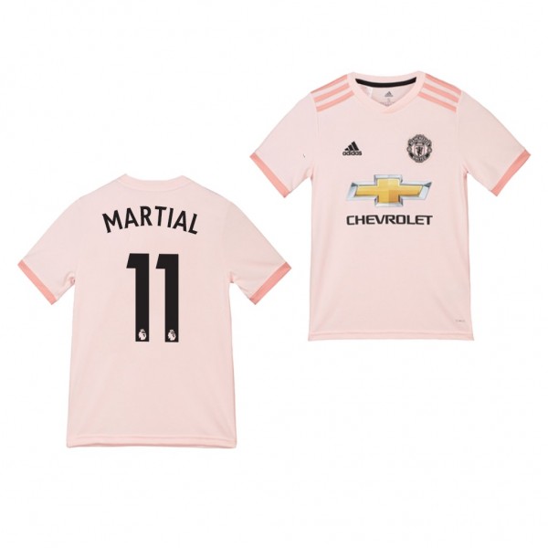 Youth Away Manchester United Anthony Martial Jersey Pink