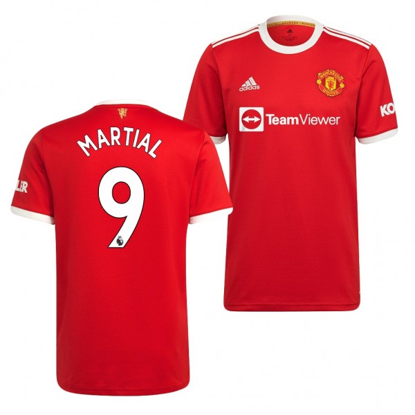 Men's Anthony Martial Manchester United 2021-22 Home Jersey Red Replica