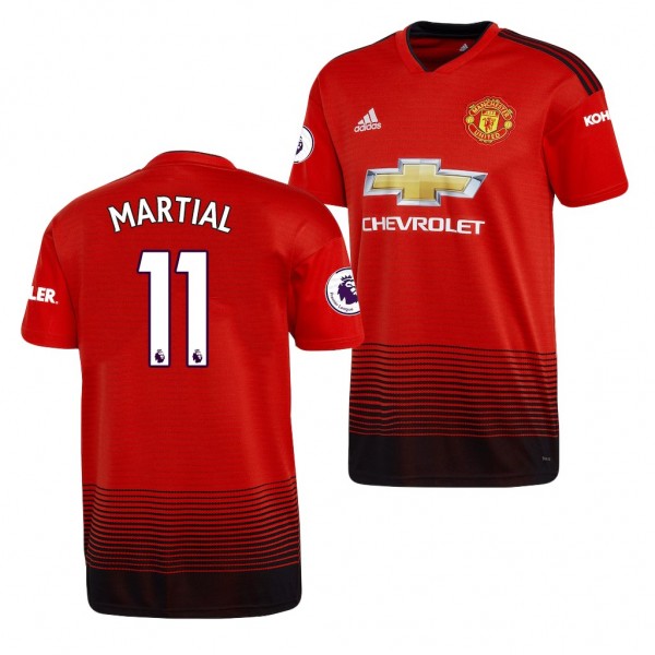 Men's Manchester United Home Anthony Martial Jersey Red