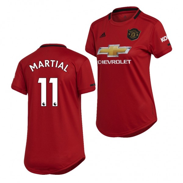 Women's Manchester United Anthony Martial Jersey 19-20 Red