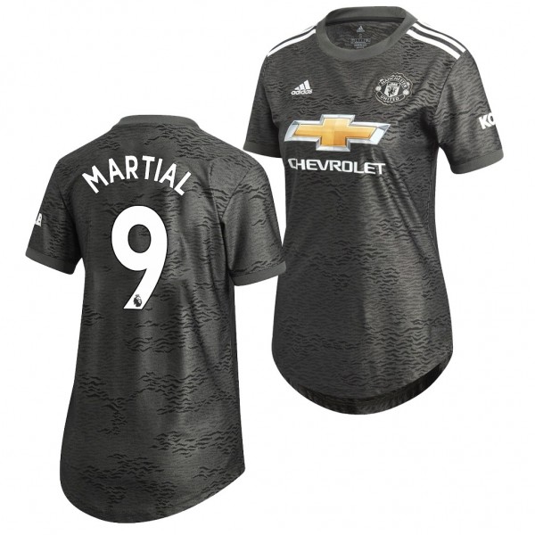 Men's Anthony Martial Jersey Manchester United Black Away Short Sleeve