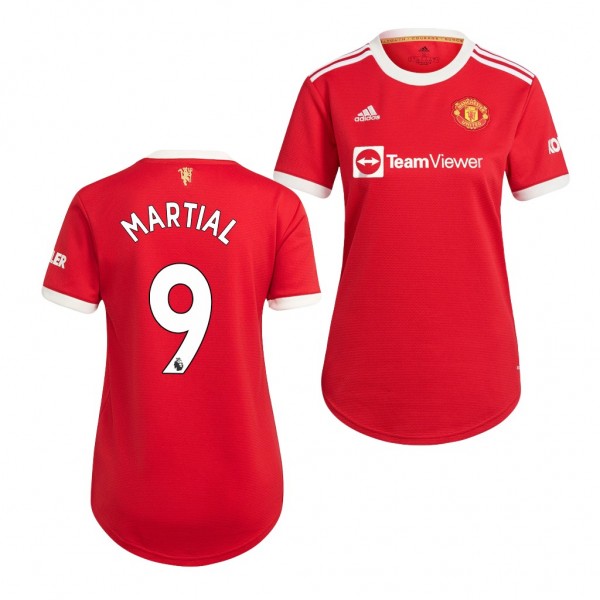 Women's Anthony Martial Jersey Manchester United Home Red Replica 2021-22