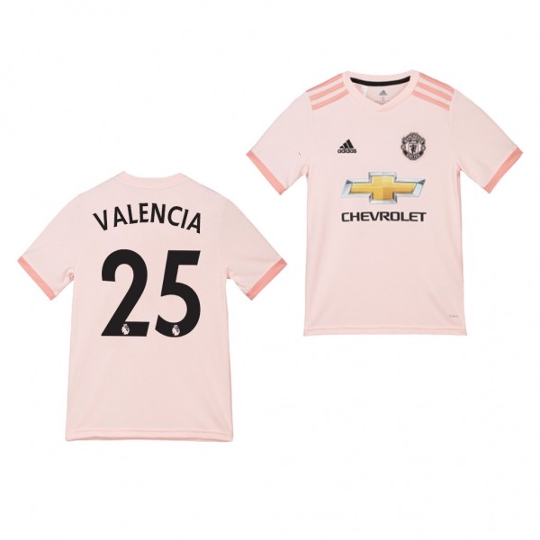 Youth Away Manchester United Antonio Valencia Jersey Pink