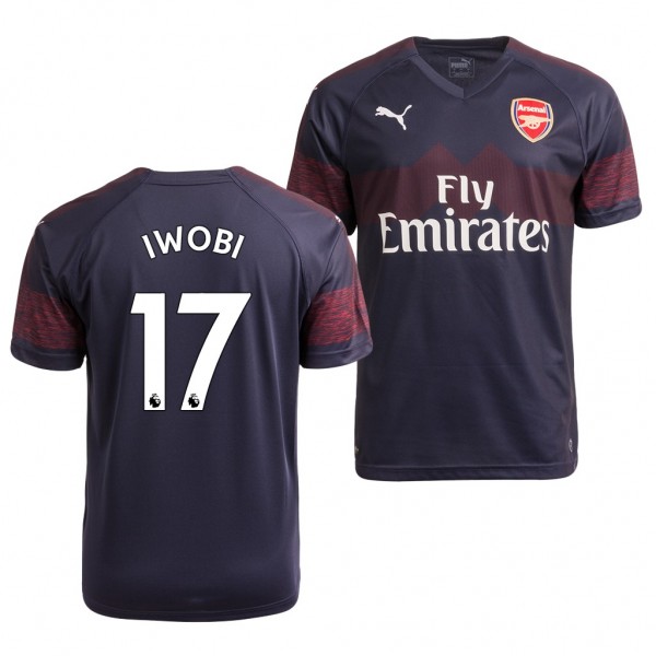 Men's Arsenal Alex Iwobi Away Navy Jersey