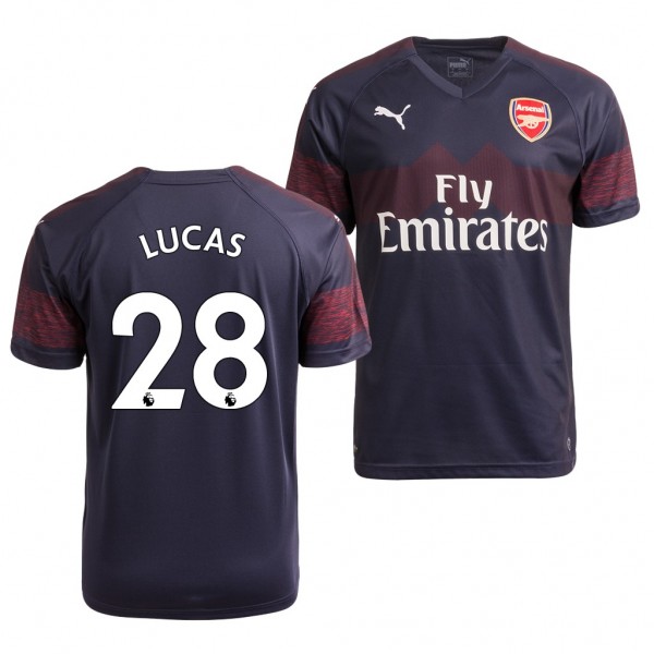 Men's Arsenal Lucas Perez Away Navy Jersey