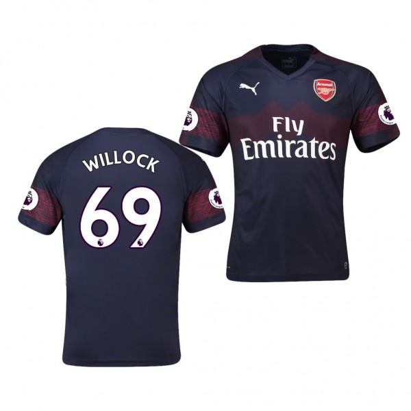 Men's Arsenal Joe Willock Replica Navy Jersey