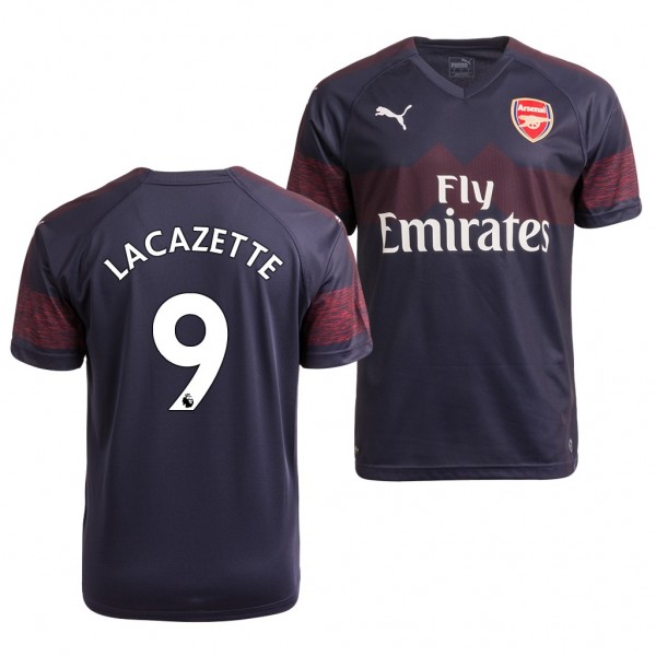 Men's Arsenal Alexandre Lacazette Away Navy Jersey