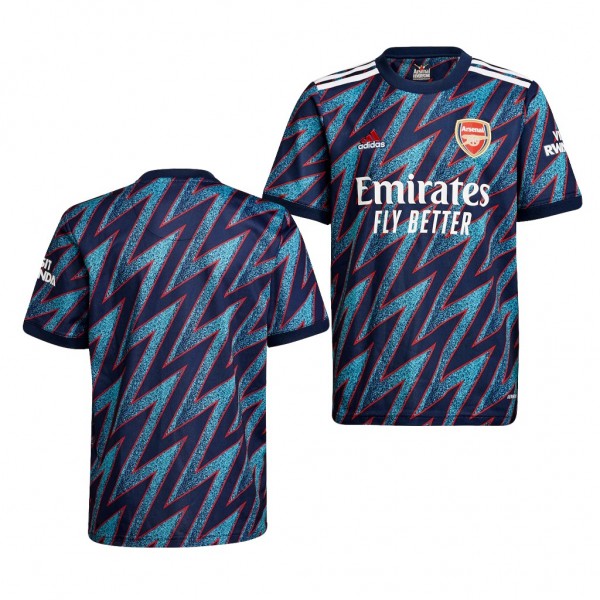 Youth Jersey Arsenal 2021-22 Blue Third Replica
