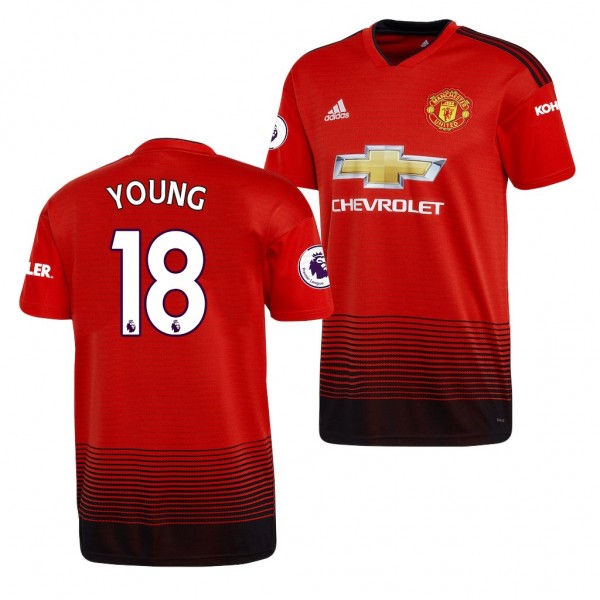 Youth Manchester United Home Ashley Young Jersey Red