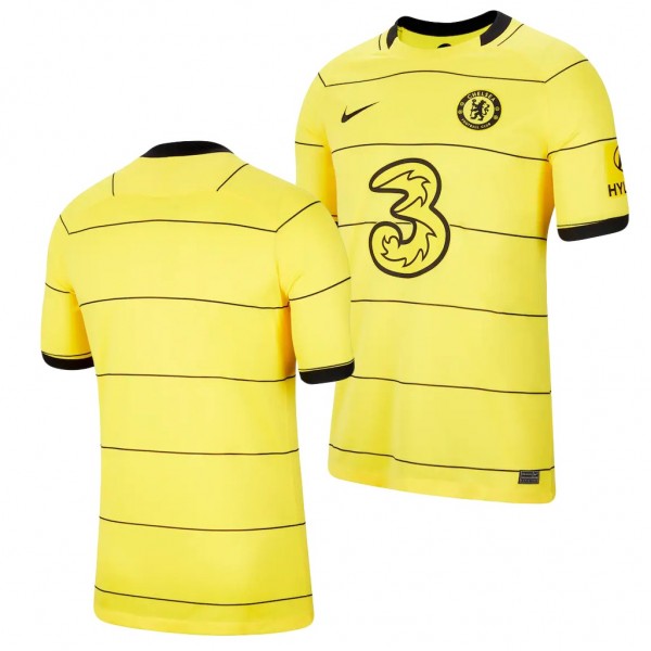 Men's Chelsea 2021-22 Away Jersey Yellow Replica