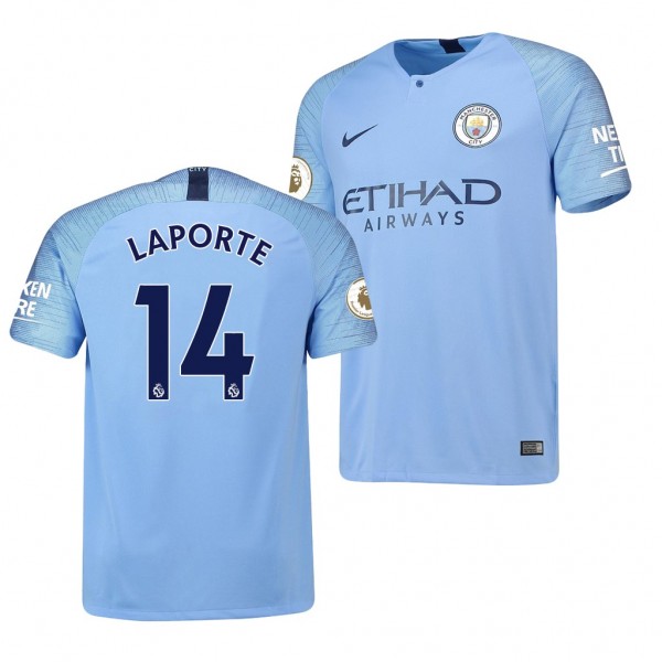 Men's Manchester City Replica Aymeric Laporte Jersey Light Blue