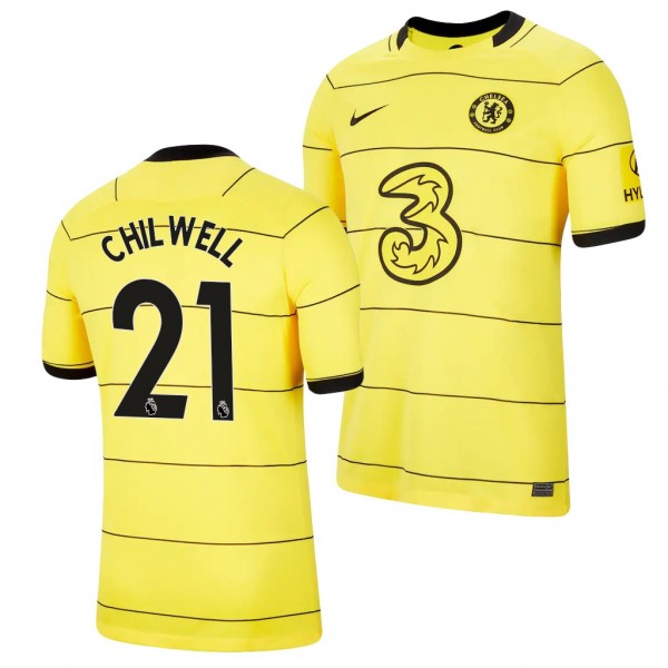 Men's Ben Chilwell Chelsea 2021-22 Away Jersey Yellow Replica