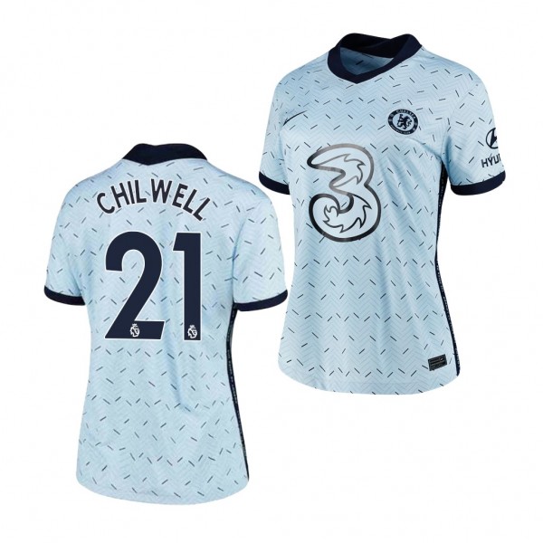 Women's Ben Chilwell Jersey Chelsea Away Light Blue 2020-21