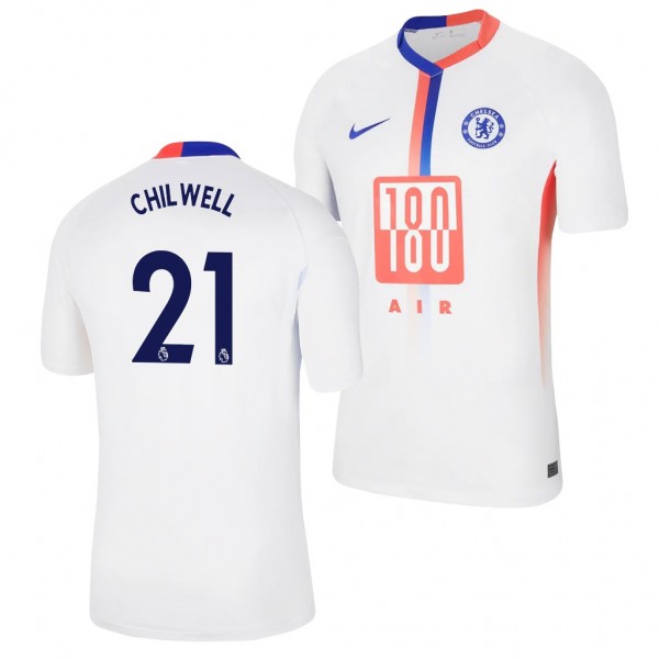 Men's Ben Chilwell Chelsea Replica Jersey White 2020-21