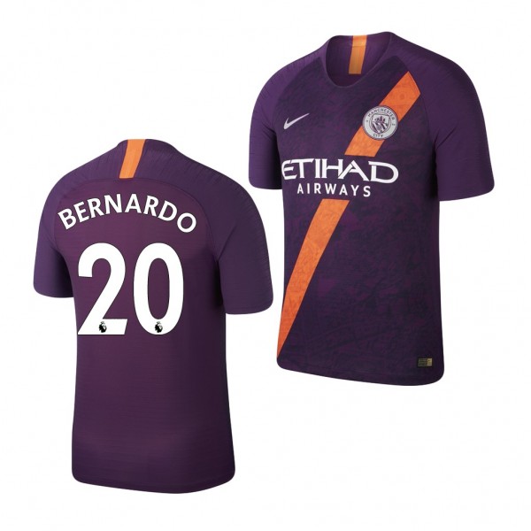 Men's Third Manchester City Bernardo Silva Purple Jersey