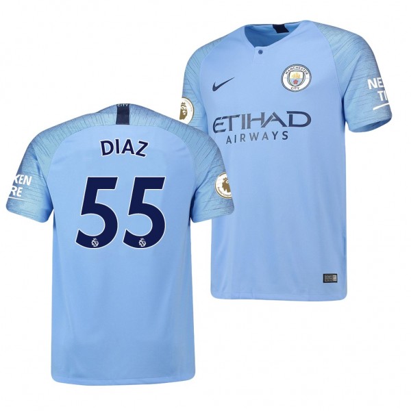 Men's Manchester City Replica Brahim Diaz Jersey Light Blue