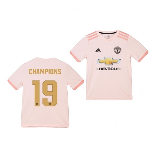 Men's Manchester United Champions 18-19 Official Pink Jersey