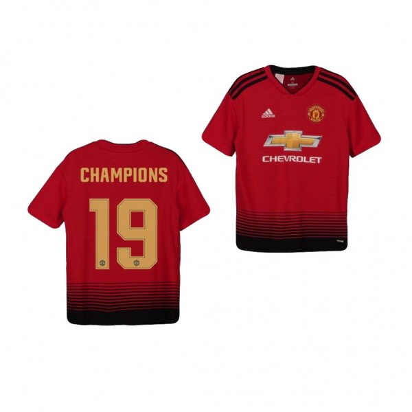 Men's Manchester United Champions 18-19 Official Red Jersey Buy