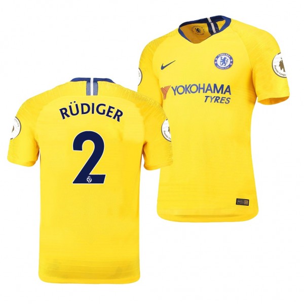 Men's Chelsea Antonio Rudiger Away Yellow Jersey