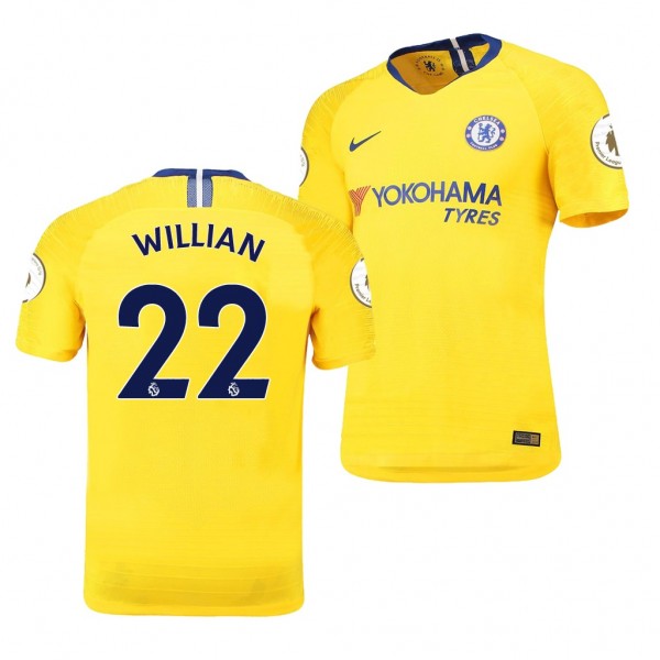 Men's Chelsea Willian Away Yellow Jersey