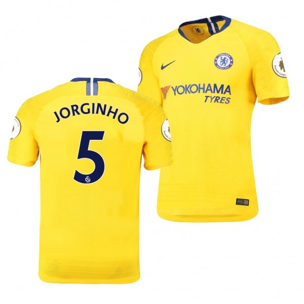 Men's Chelsea Jorginho Away Yellow Jersey