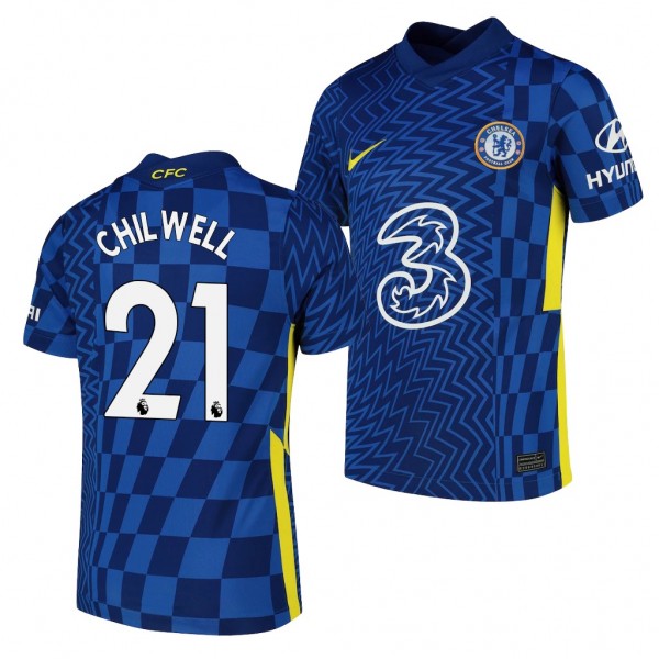 Youth Ben Chilwell Jersey Chelsea Blue Home 2021-22 Breathe Stadium