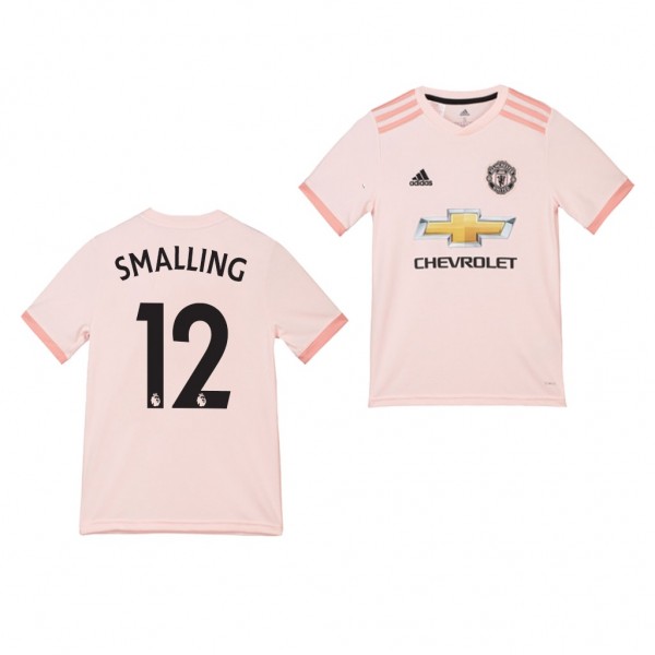 Youth Away Manchester United Chris Smalling Jersey Pink