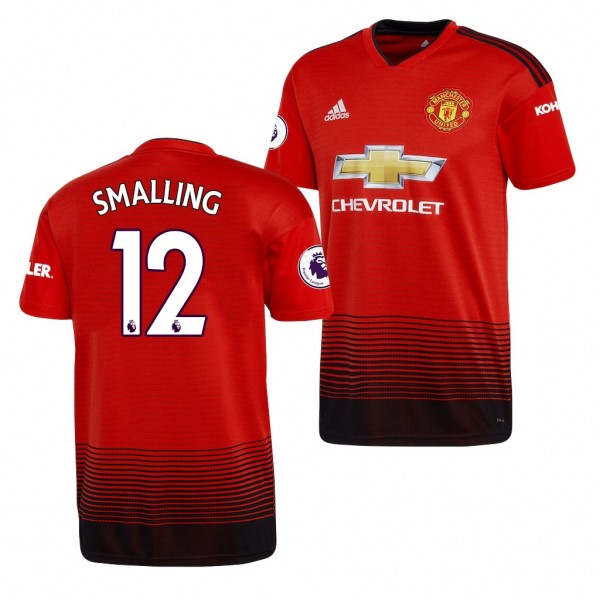 Men's Manchester United Home Chris Smalling Jersey Red