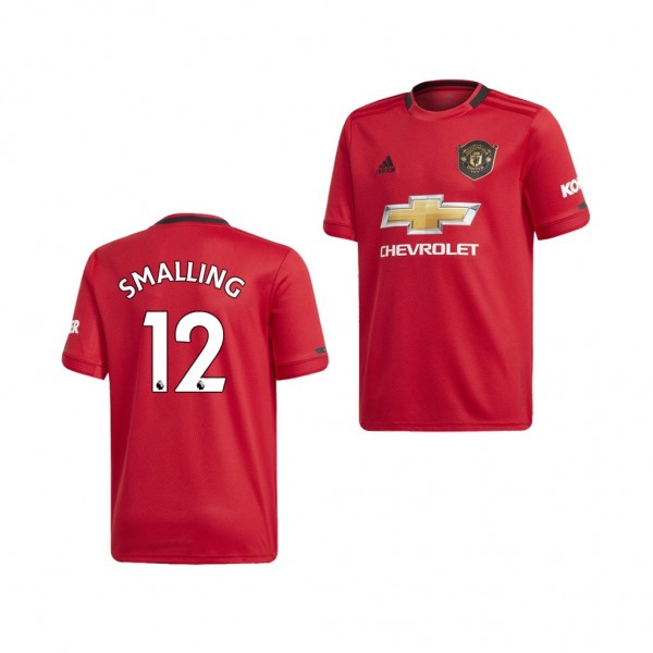 Youth Manchester United Chris Smalling Jersey 19-20 Red