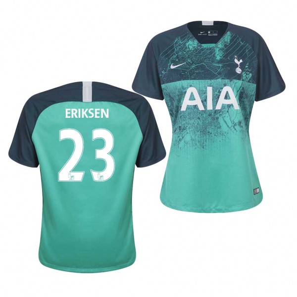 Men's Third Tottenham Hotspur Christian Eriksen Jersey Green