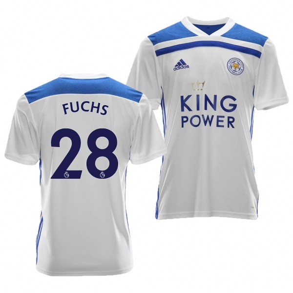 Men's Third Leicester City Christian Fuchs White Jersey