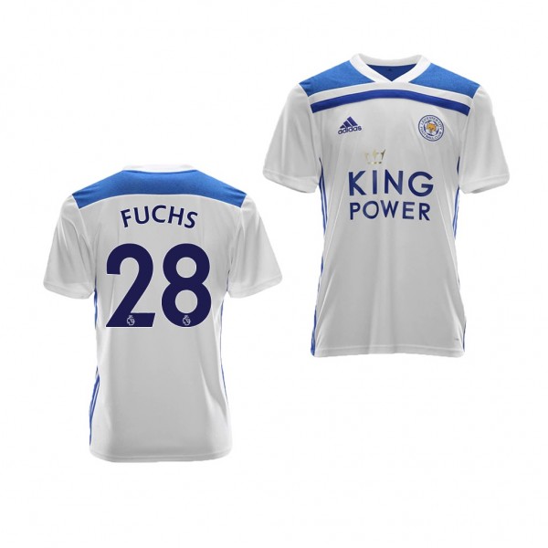 Men's Third Leicester City Christian Fuchs Jersey White