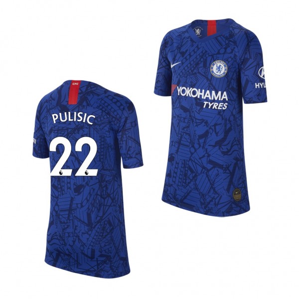 Youth Christian Pulisic Jersey Chelsea Home 19-20 Short Sleeve