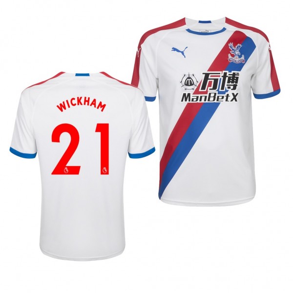 Men's Crystal Palace Connor Wickham Away White Jersey
