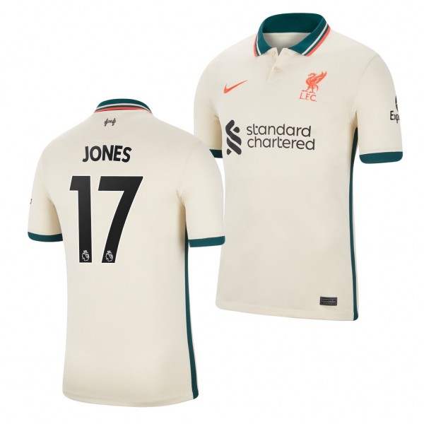 Men's Curtis Jones Liverpool 2021-22 Away Jersey Tan Replica