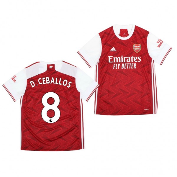 Men's Dani Ceballos Jersey Arsenal Home 2020-21 Short Sleeve