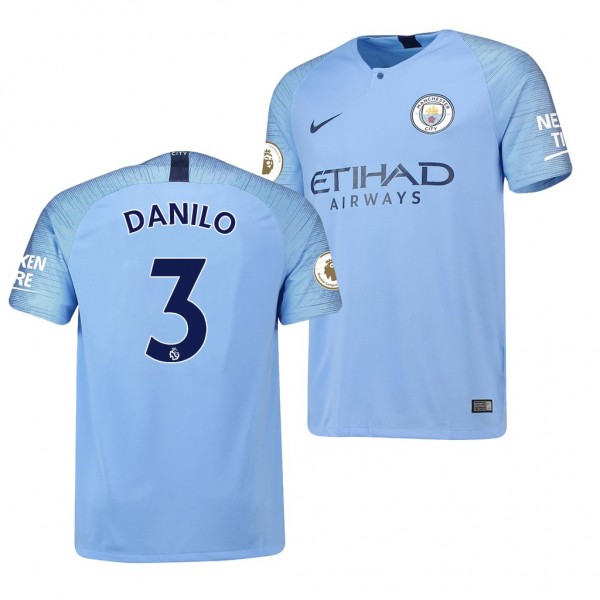 Men's Manchester City Replica Danilo Jersey Light Blue