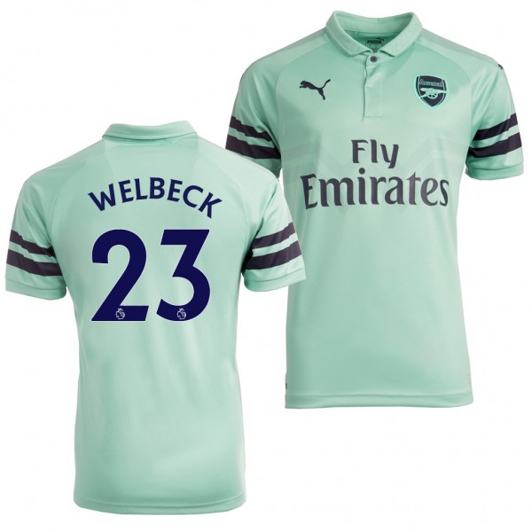 Men's Third Arsenal Danny Welbeck Turquoise Jersey